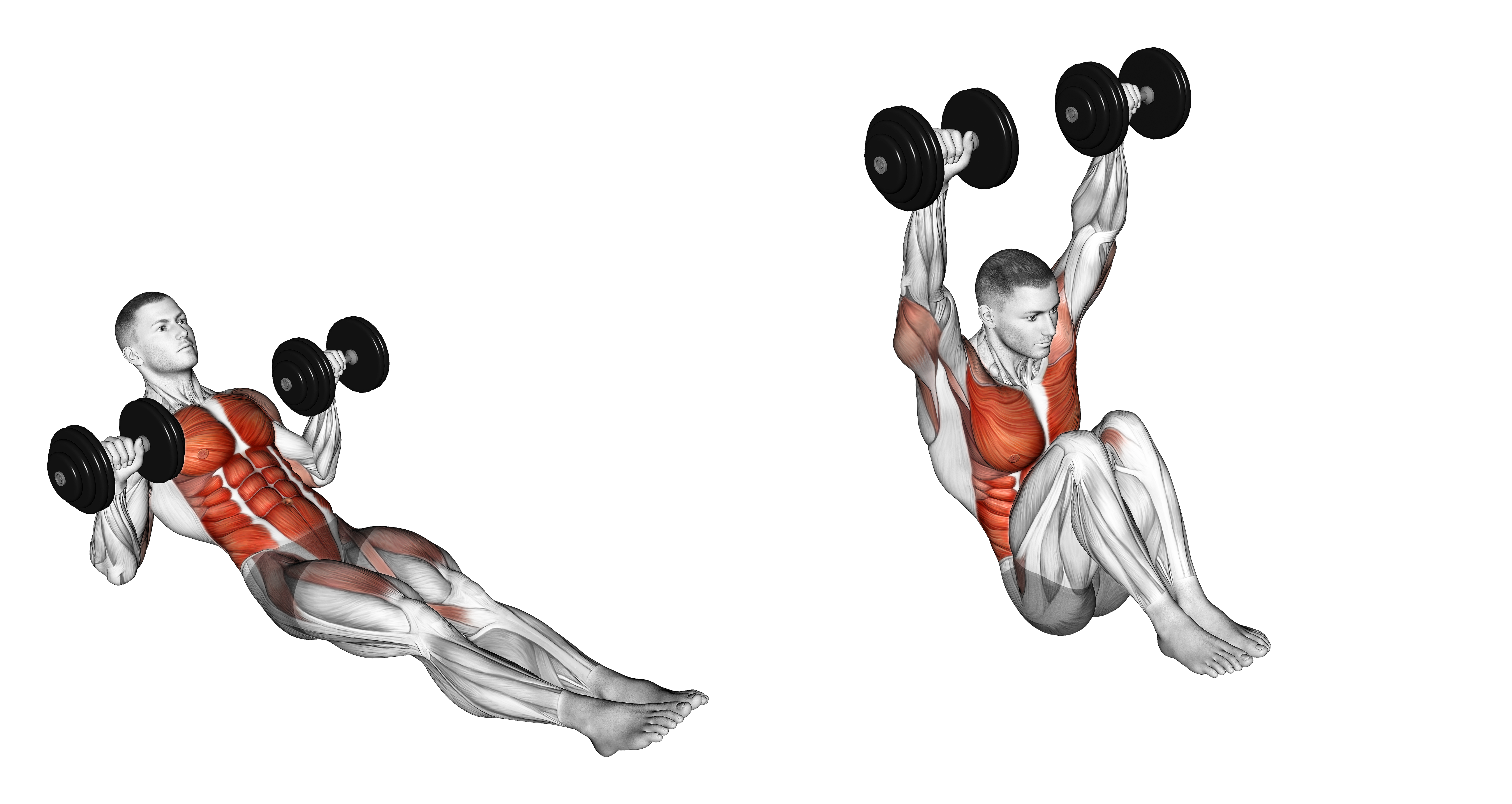 Dumbbell Seated Military Press In Out Leg Raise On Floor